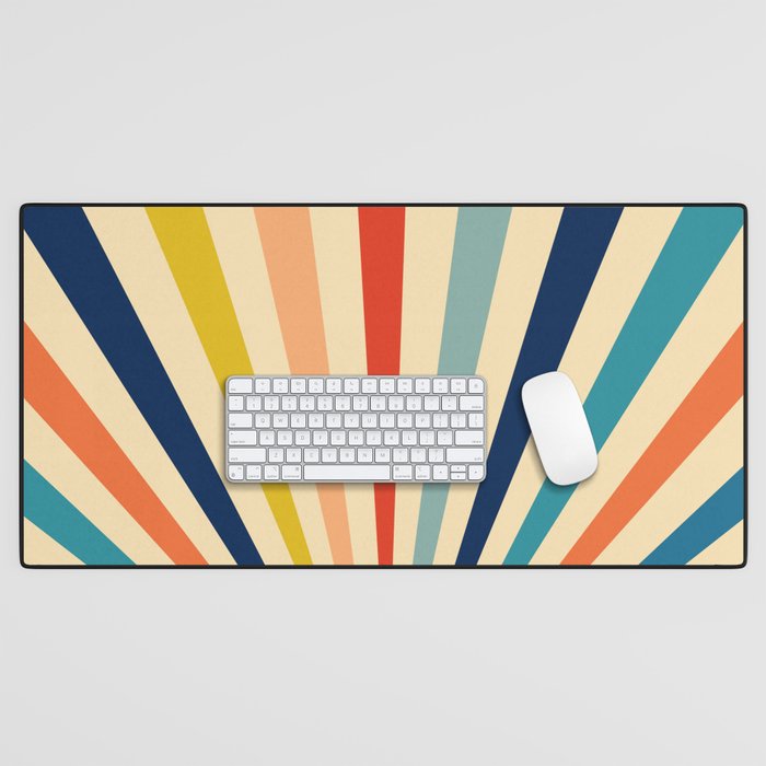 60s retro sun  Desk Mat Gallery Image 1