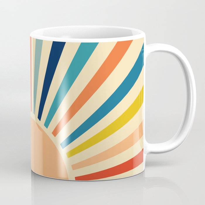 60s retro sun  Coffee Mug Gallery Image 1
