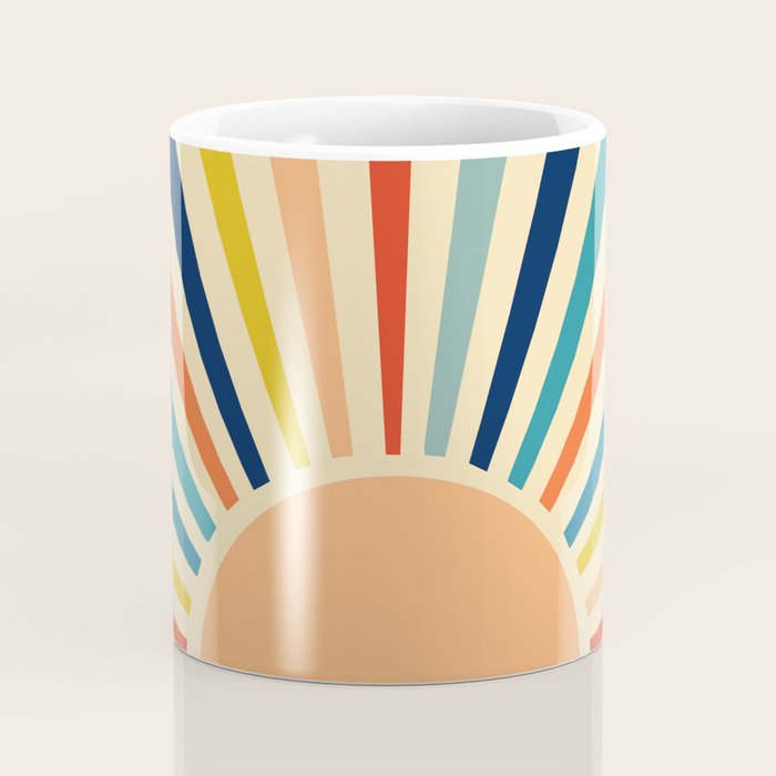 60s retro sun  Coffee Mug Gallery Image 4