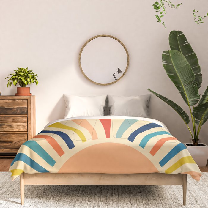 60s retro sun  Comforter Gallery Image 3