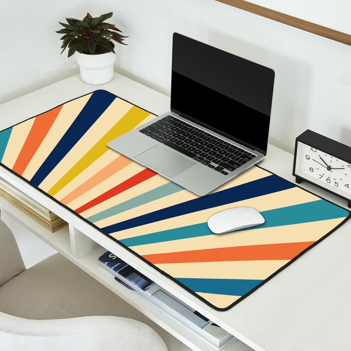 60s retro sun  Desk Mat Gallery Image 2
