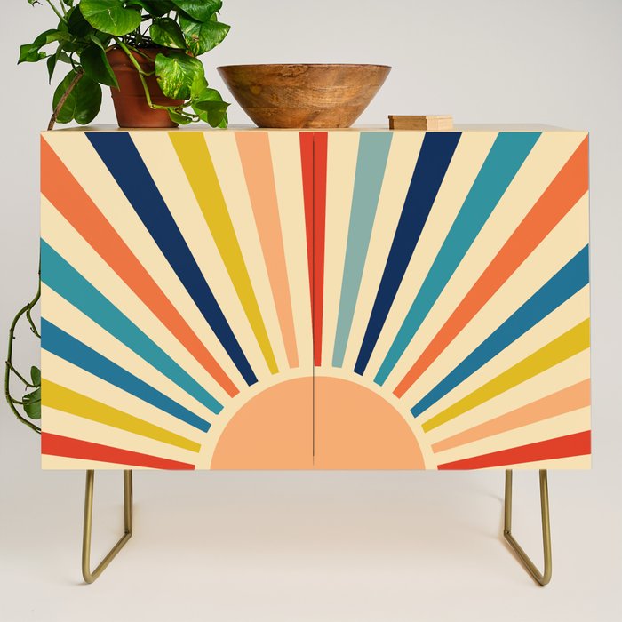 60s retro sun  Credenza Gallery Image 1