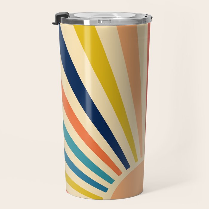 60s retro sun  Travel Mug Gallery Image 3