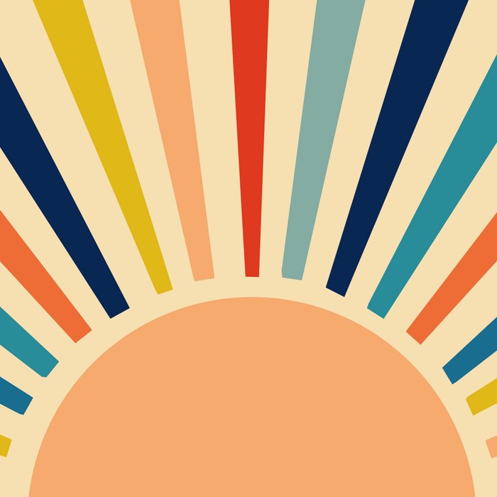 60s retro sun  Coffee Mug Gallery Image 2