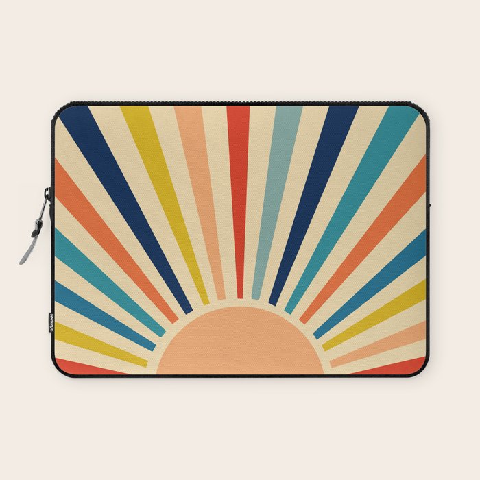60s retro sun  Laptop Sleeve Gallery Image 1