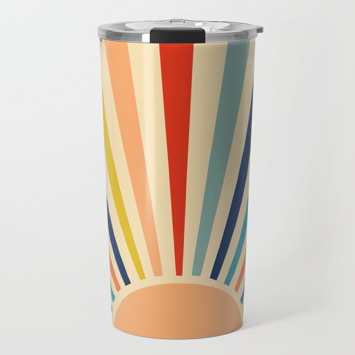 60s retro sun  Travel Mug Gallery Image 1