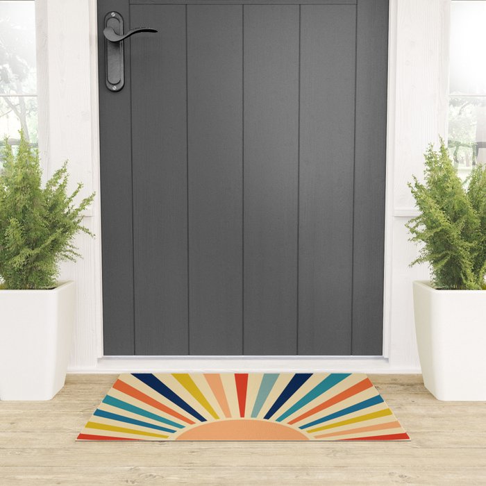 60s retro sun  Welcome Mat Gallery Image 3