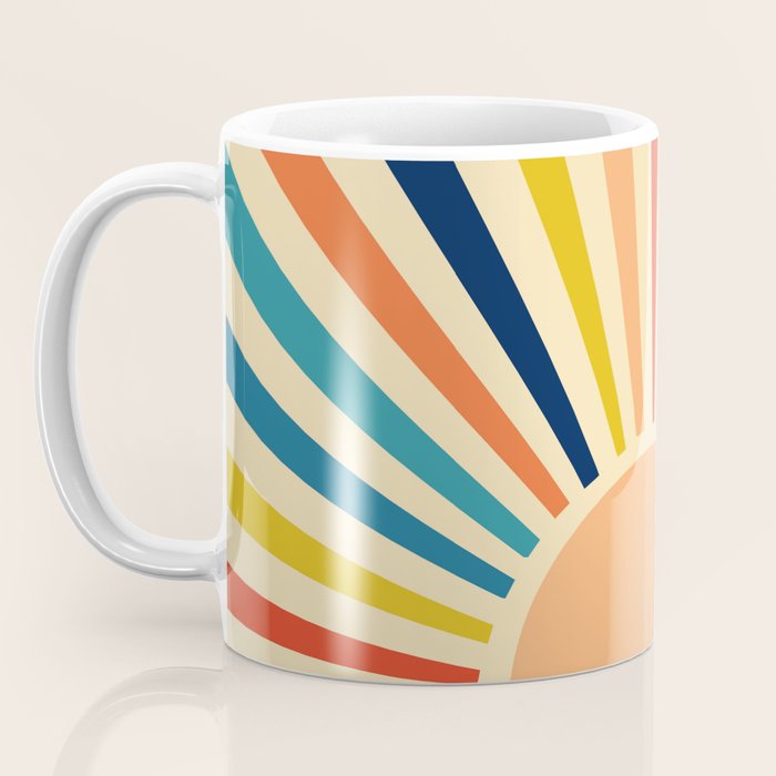 60s retro sun  Coffee Mug Gallery Image 3