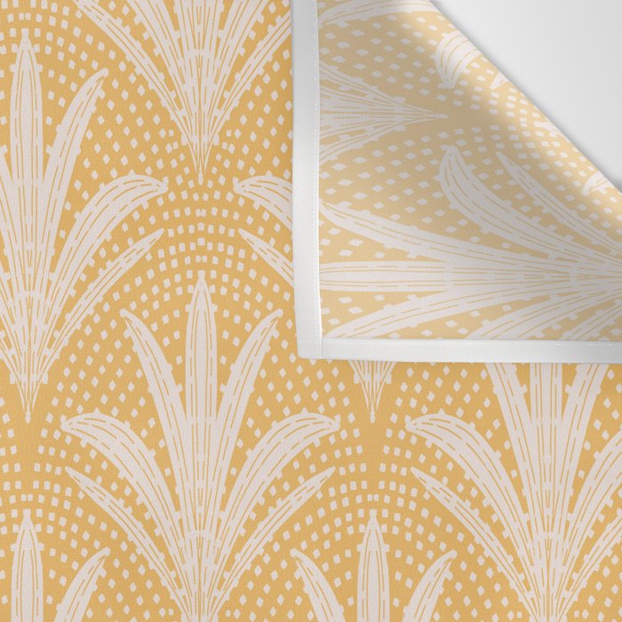 Boho Rustic Palm Radiance Butter Yellow Wall Tapestry Gallery Image 3