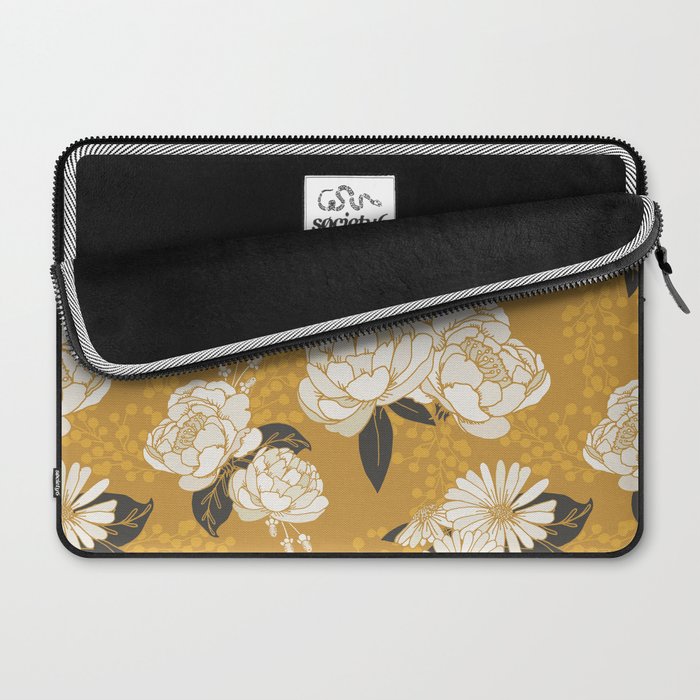 Glam Florals - Gold Laptop Sleeve Gallery Image 2