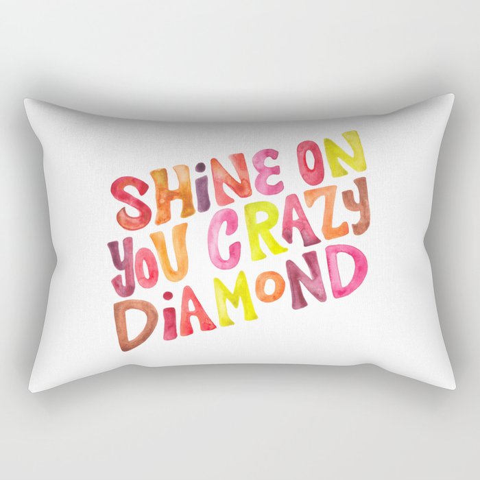 Shine On You Crazy Diamond - Rainbow Palette Rectangular Pillow Gallery Image 2