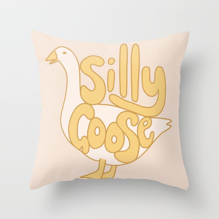 Simply a silly goose Throw Pillow Gallery Image 6