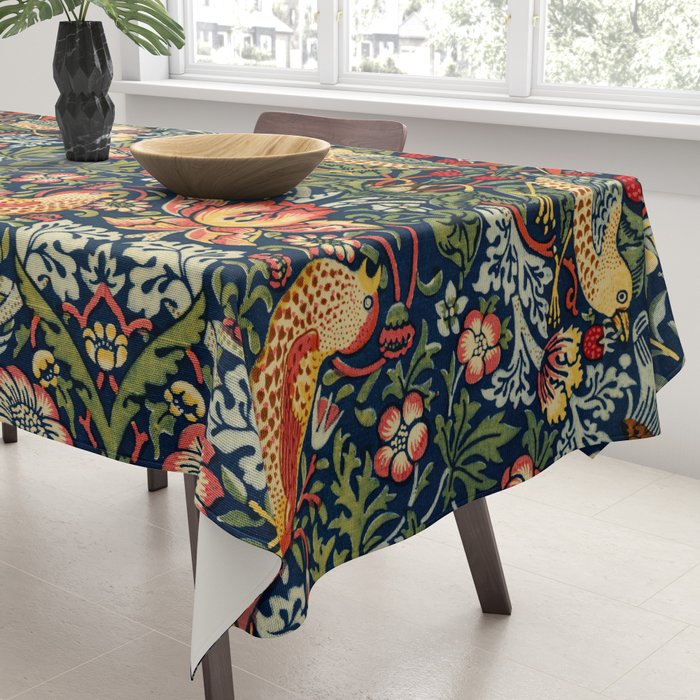 Strawberry Thief by William Morris 1883 Antique Vintage Victorian Jugendstil Art Nouveau Retro  Tablecloth Gallery Image 3