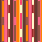 Eclectic Geo Chain Vertical Stripes Pattern Brown Orange Pink Coffee Mug Gallery Image 2