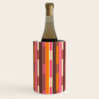 Eclectic Geo Chain Vertical Stripes Pattern Brown Orange Pink Wine Chiller Gallery Image 3