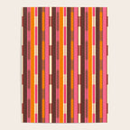 Eclectic Geo Chain Vertical Stripes Pattern Brown Orange Pink Poster Gallery Image 4