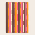 Eclectic Geo Chain Vertical Stripes Pattern Brown Orange Pink Notebook Gallery Image 4