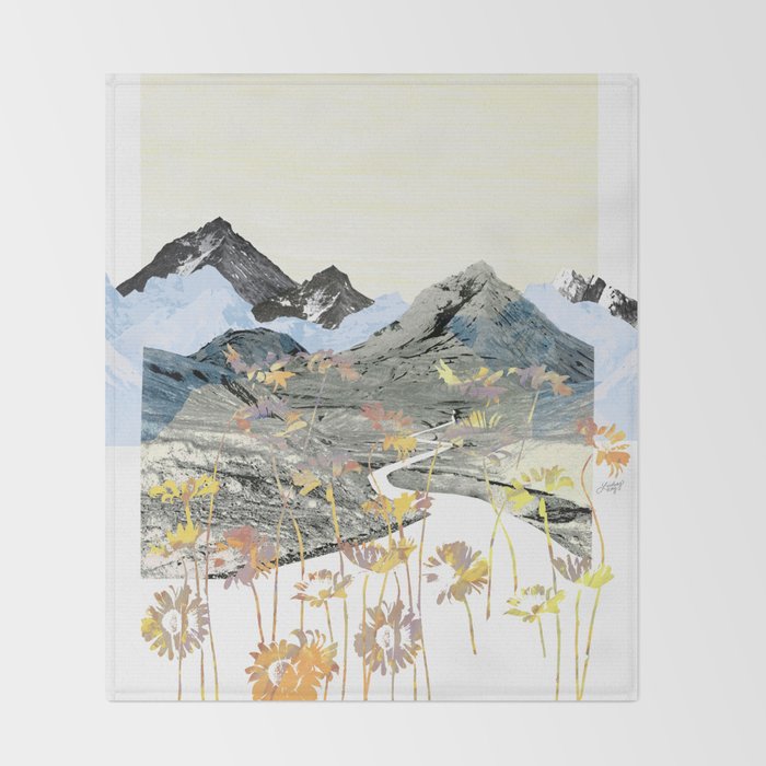 Daisy Mountain - Art Collage Throw Blanket Gallery Image 2