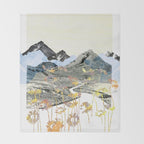 Daisy Mountain - Art Collage Throw Blanket Gallery Image 2