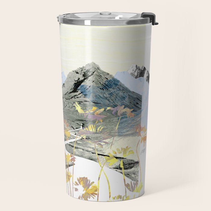 Daisy Mountain - Art Collage Travel Mug Gallery Image 2