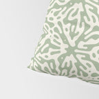 Organic Matter in Ivory and Green Pillow Sham Gallery Image 4