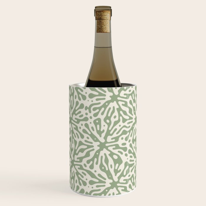 Organic Matter in Ivory and Green Wine Chiller Gallery Image 1