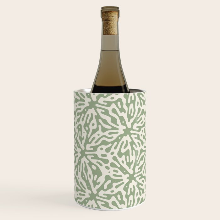 Organic Matter in Ivory and Green Wine Chiller Gallery Image 2