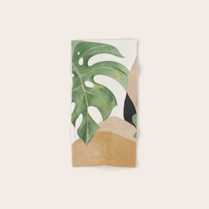 Abstract Art Tropical Leaves 3 Hand & Bath Towel Gallery Image 1