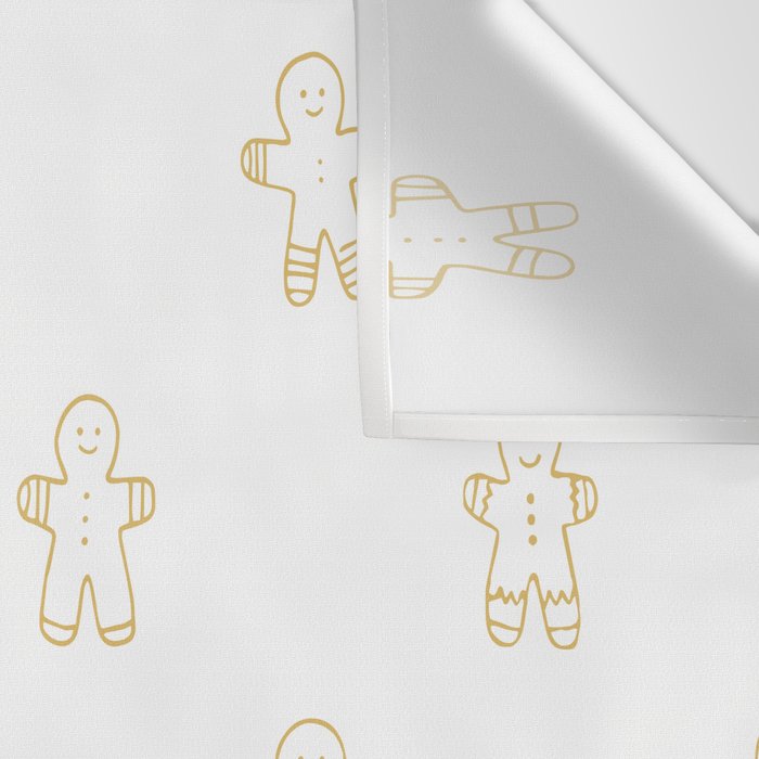 Christmas gingerbread cookie pattern Wall Tapestry Gallery Image 3