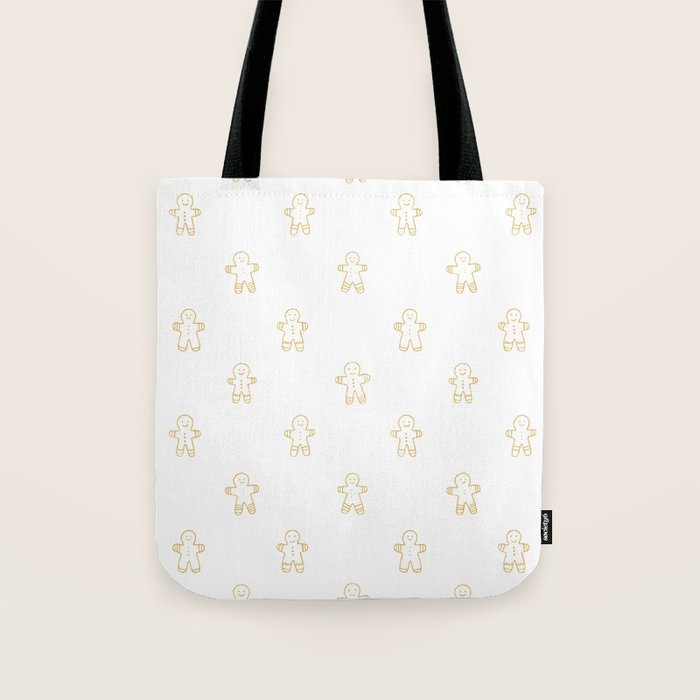 Christmas gingerbread cookie pattern Tote Bag Gallery Image 1