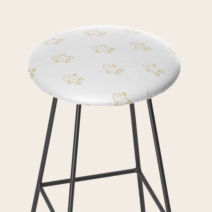 Christmas gingerbread cookie pattern Stool Gallery Image 2