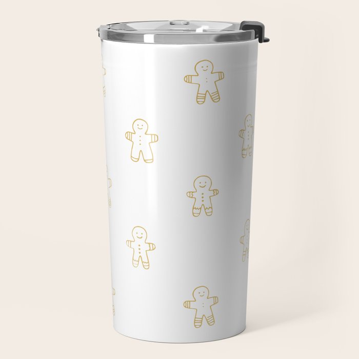 Christmas gingerbread cookie pattern Travel Mug Gallery Image 2