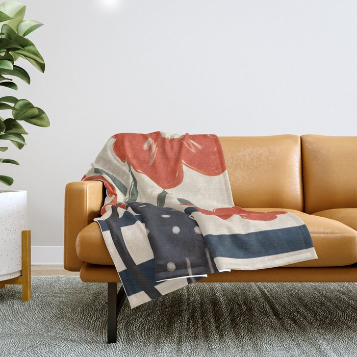 Modern Botanicals No 5 Throw Blanket Gallery Image 1