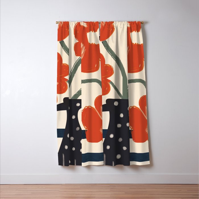 Modern Botanicals No 5 Window Curtain Gallery Image 3
