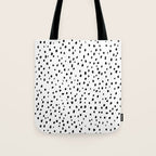 Speckle Dalmatian Pattern (black/white) Tote Bag Gallery Image 1