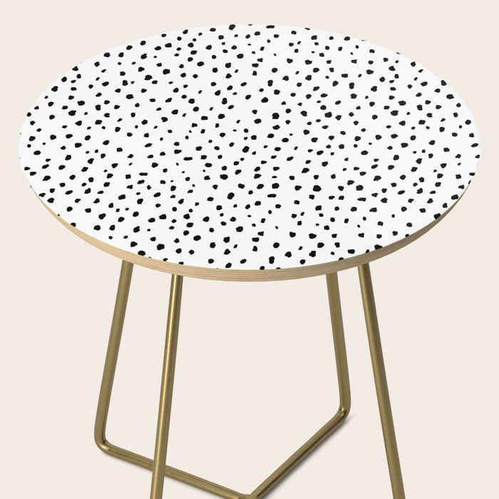 Speckle Dalmatian Pattern (black/white) Side Table Gallery Image 2
