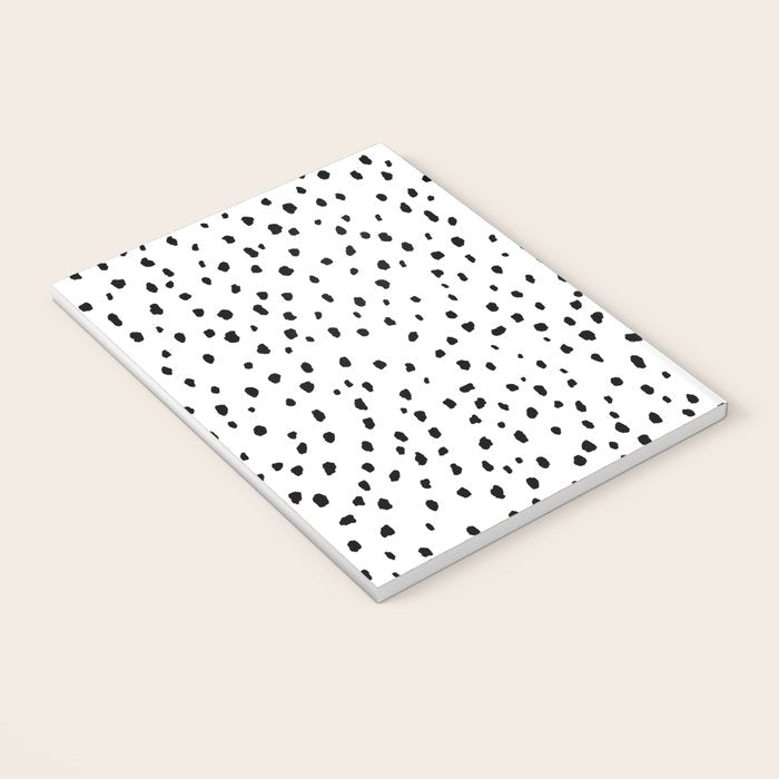 Speckle Dalmatian Pattern (black/white) Notebook Gallery Image 3