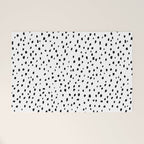 Speckle Dalmatian Pattern (black/white) Welcome Mat Gallery Image 1