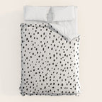 Speckle Dalmatian Pattern (black/white) Comforter Gallery Image 6