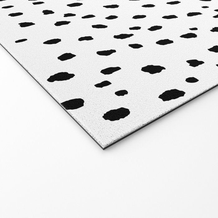 Speckle Dalmatian Pattern (black/white) Welcome Mat Gallery Image 2
