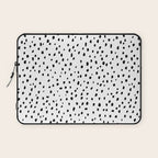 Speckle Dalmatian Pattern (black/white) Laptop Sleeve Gallery Image 1