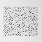Speckle Dalmatian Pattern (black/white) Throw Blanket Gallery Image 2