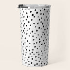 Speckle Dalmatian Pattern (black/white) Travel Mug Gallery Image 3