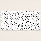 Speckle Dalmatian Pattern (black/white) Desk Mat Gallery Image 3
