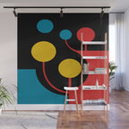 Mid Century Modern Geometric Abstract Wall Mural Gallery Image 1