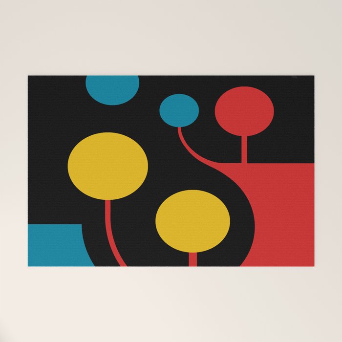 Mid Century Modern Geometric Abstract Welcome Mat Gallery Image 1