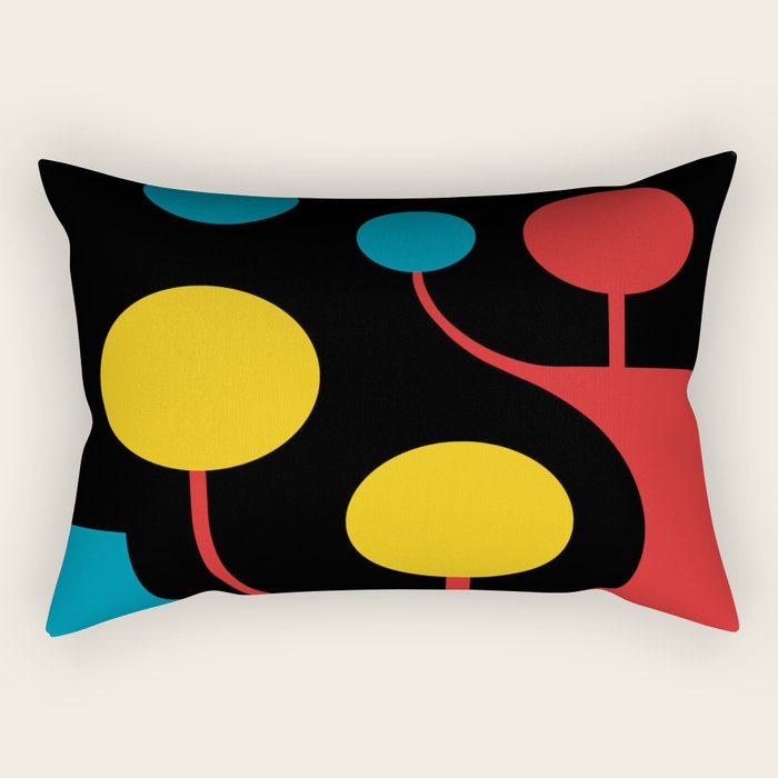 Mid Century Modern Geometric Abstract Rectangular Pillow Gallery Image 1