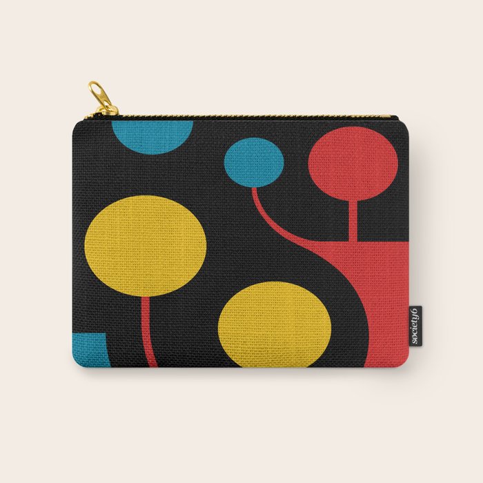 Mid Century Modern Geometric Abstract Carry All Pouch Gallery Image 1