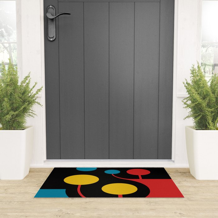 Mid Century Modern Geometric Abstract Welcome Mat Gallery Image 3