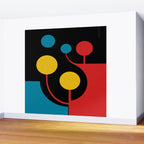 Mid Century Modern Geometric Abstract Wall Mural Gallery Image 2